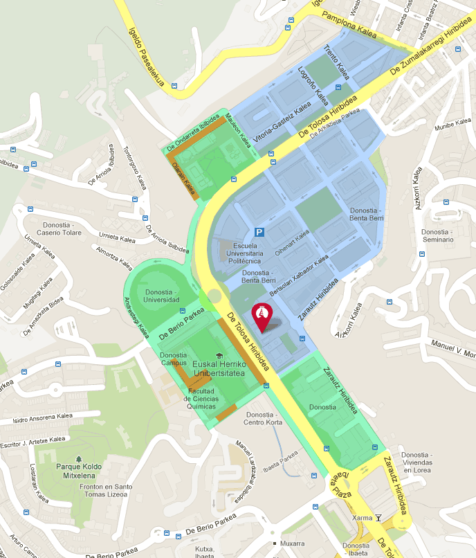Mapa de aparcamiento